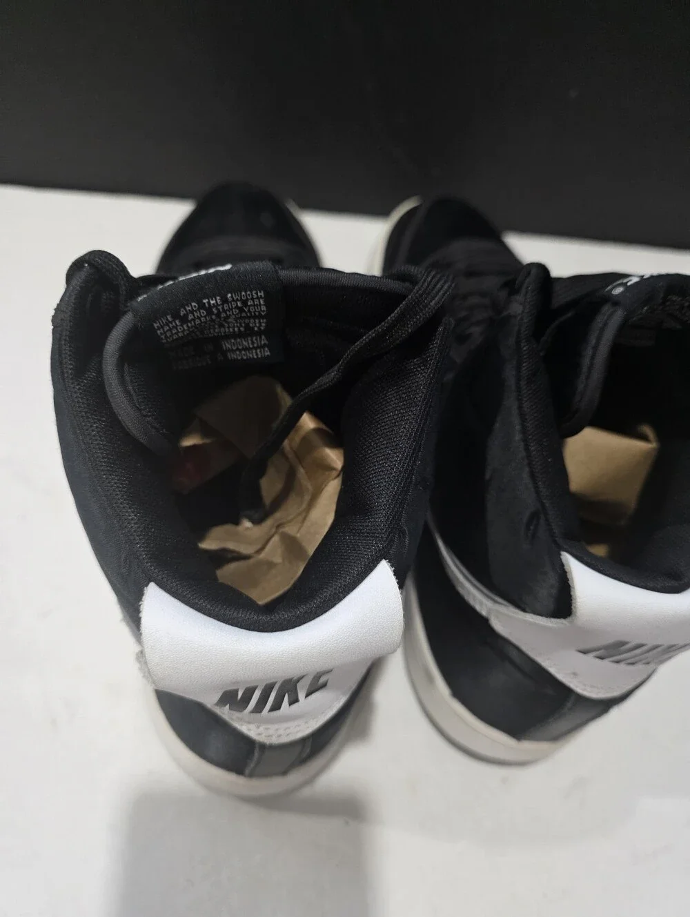 Nike Vandal High Supreme Black White Nylon Retro Basketball Sneakers Men's 12